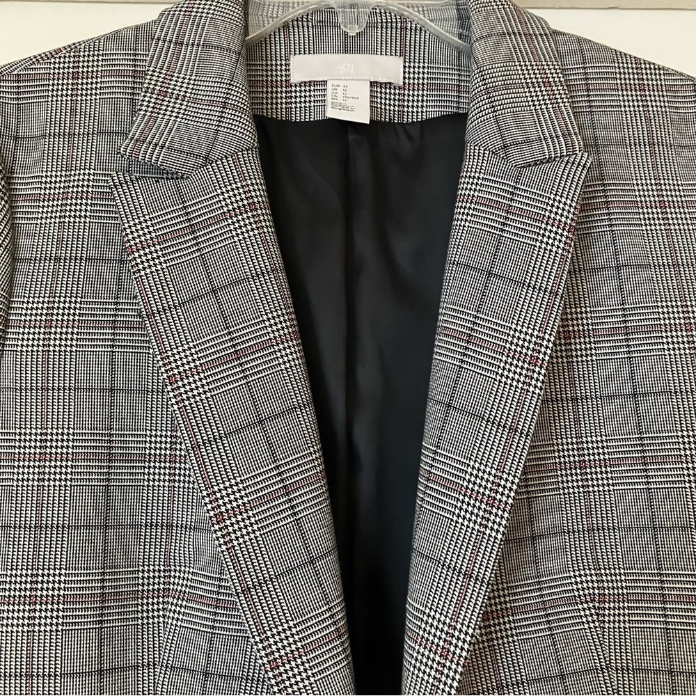 H&M Plaid Blazer 12 - Picture 3 of 6